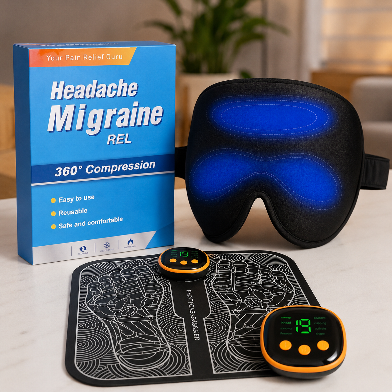 Pack AYAORA — masque migraine et tapis EMS