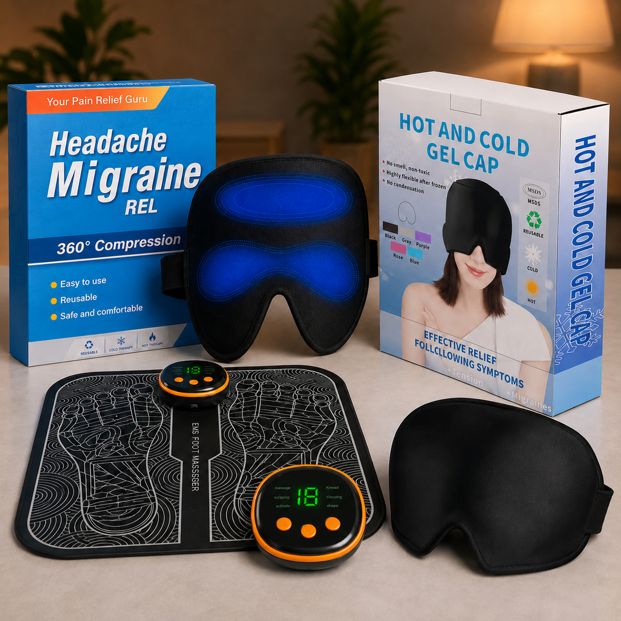 Pack AYAORA — masque migraine et tapis EMS